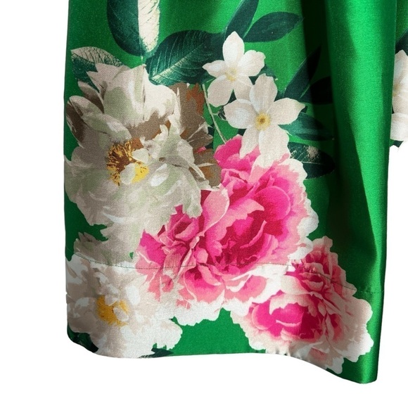 Eliza J Fit and Flare Floral Dress Green Size 6 NEW - Picture 11 of 14